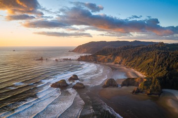 Oregon's Autumn Coast From Above