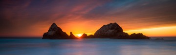 Seal Rocks Panorama Sunset #1