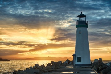 Morning Sun Beams at Walton Lighthouse