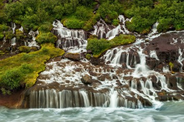 Hraunfossar in Summer