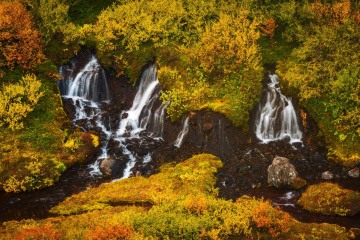 Hraunfossar in Fall