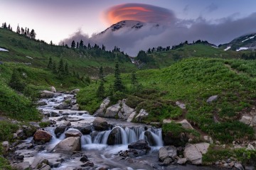 Mountain Cap Sunset