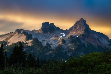 Golden Morning Over the Tatoosh Range