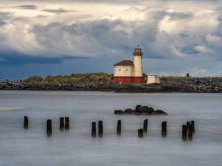 Coquille Lighthouse Storm