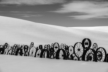 Wagonwheel Fence in Winter