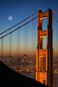 Golden Gate and the Moon
