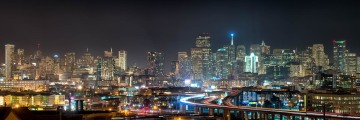 San Francisco Skyline Night Panorama #1