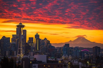 Seattle Skyline Sunrise