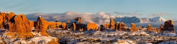 Arches in Winter Panorama