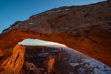 First Light at Mesa Arch